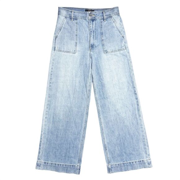 Frye Denim - FRYE Nadia High-Rise Wide-Leg Light Vintage Wash Jeans Size 26